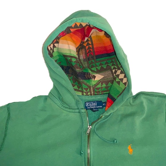 green polo hoodie men